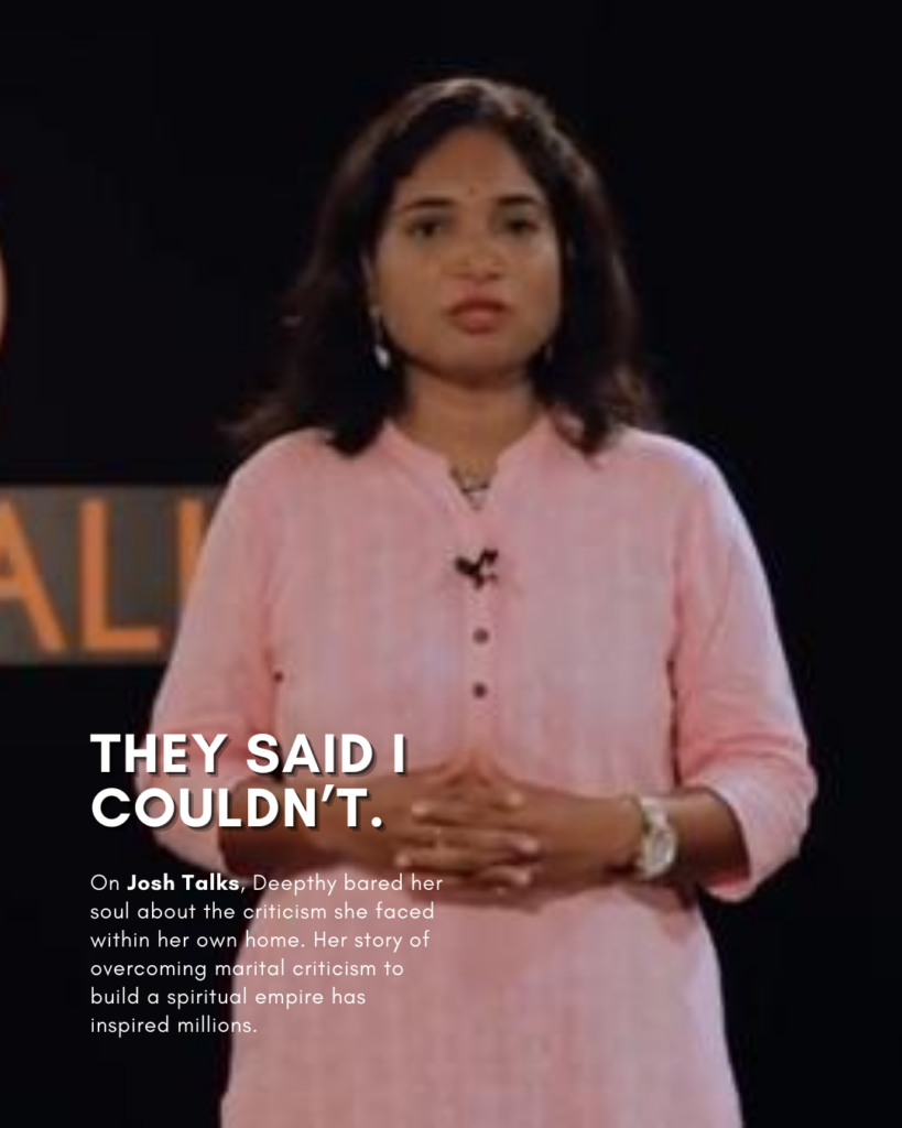 Deepthi Janga in Josh Talks Tamil