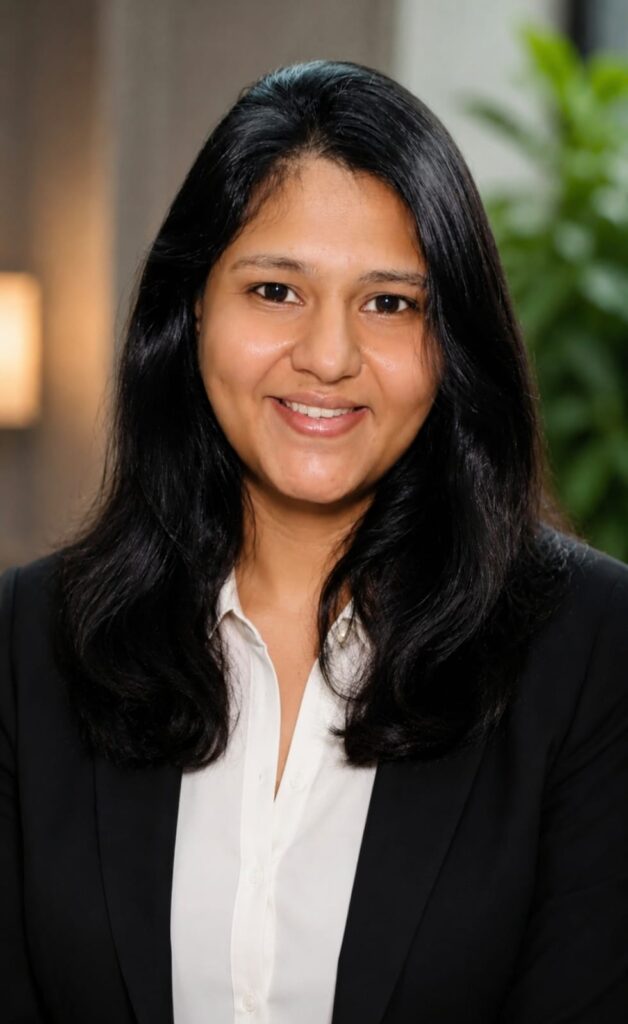 A professional headshot of Dr Nidhi Dave, a physician specializing in integrative gastrointestinal and hepatobiliary healthcare.